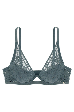 Recycled lace bra from Dutch brand Dorina for your beautiful day Three-position two-hook fastening Slim, adjustable shoulder