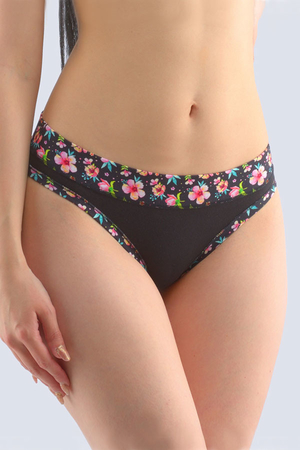Women's Brazilian panties from the Disco collection by the Czech brand Milpex monochrome waistband and hem of legs with