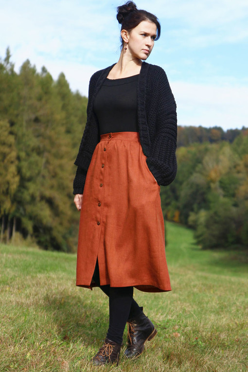 Skirt Czech design 100% linen