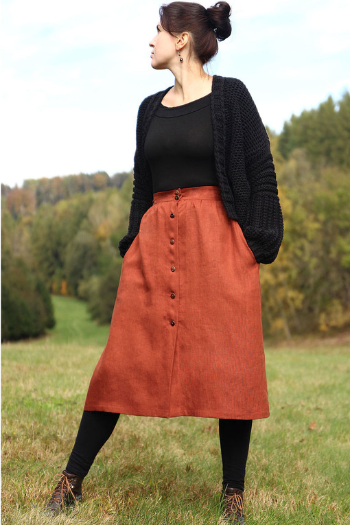 Skirt Czech design 100% linen