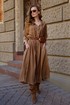 Long shirt dress with button fastening