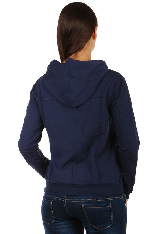 Women's cotton quilted hooded sweatshirt