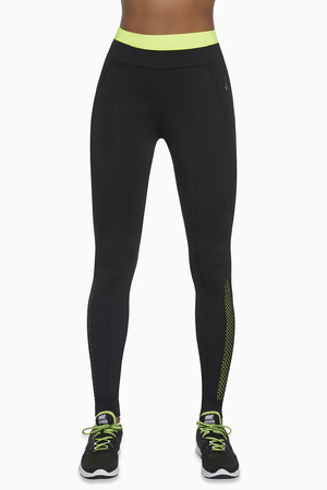 Functional leggings with colourful elements on the buttocks and calves with pockets on the sides functional material