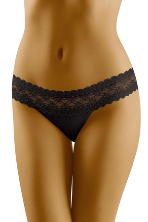 Women's panties with lace monochrome lace elastic waist cotton front and back double gusset flat elastic around legs quality,