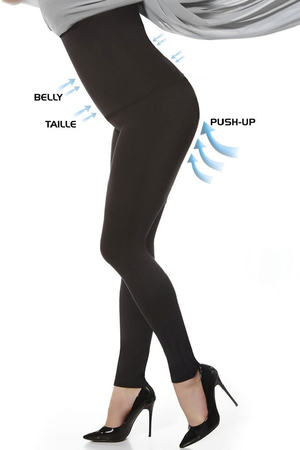 Firming postpartum leggings compressible Push-up effect fully opaque stretchable monochromatic, easy to combine strongly body