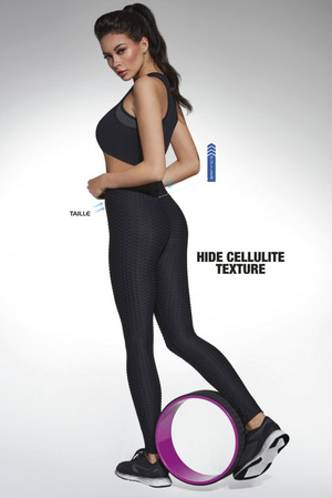 Cellulite-hiding leggings HIDECELLULITE technology completely opaque structured fabric including waistband figure shaping