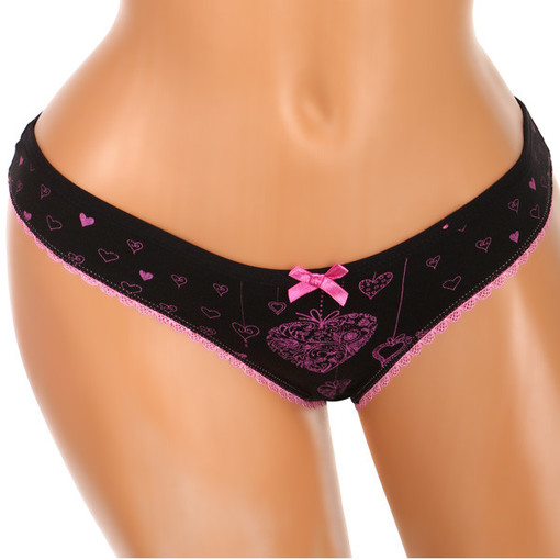 Women's cotton panties with hearts