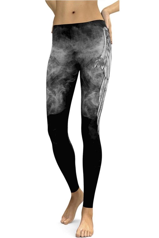 Grey leggings with print