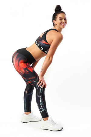 Women's sports leggings with original, distinctive print print in perfect HD quality pattern and color combination visually