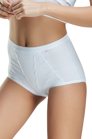 Women's high-waisted panties from Italian brand Cotonella monochrome elastic decorative elastic waist narrow elastic around