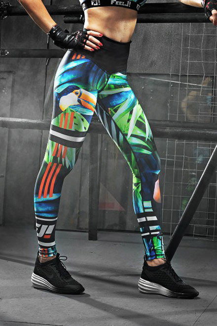 Women's leggings with colourful print
