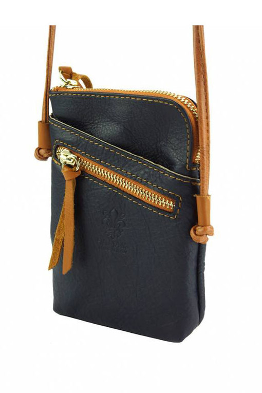 Small leather crossbody handbag