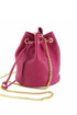 Leather handbag with chain strap