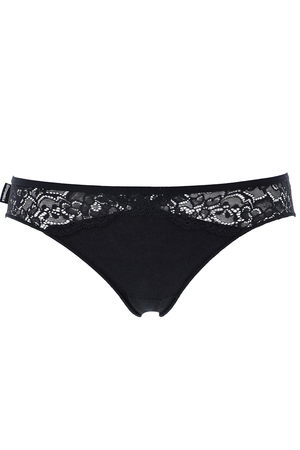 Women's panties with decorative lace in the front. convenient pack of 2 pcs women's panties in the same color made of elastic