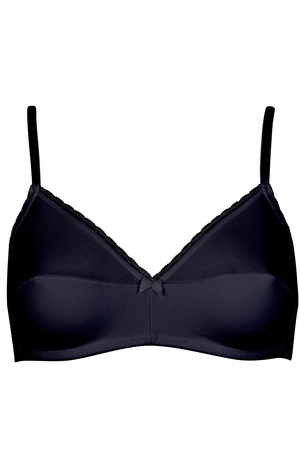 Women's comfortable cotton bra from the Italian brand Cotonella. solid color bra without underwire and reinforcements narrow