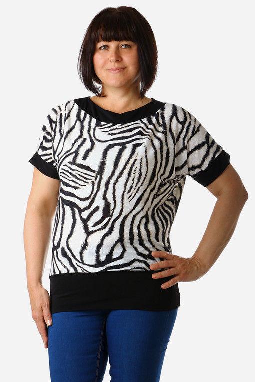 Women's elegant striped pattern blouse
