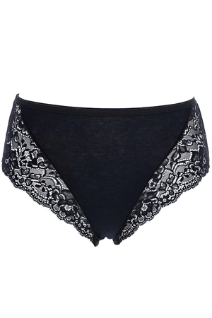Ladies panties with seductive lace. convenient pack of 2 ladies panties made of comfortable cotton knit back part opaque
