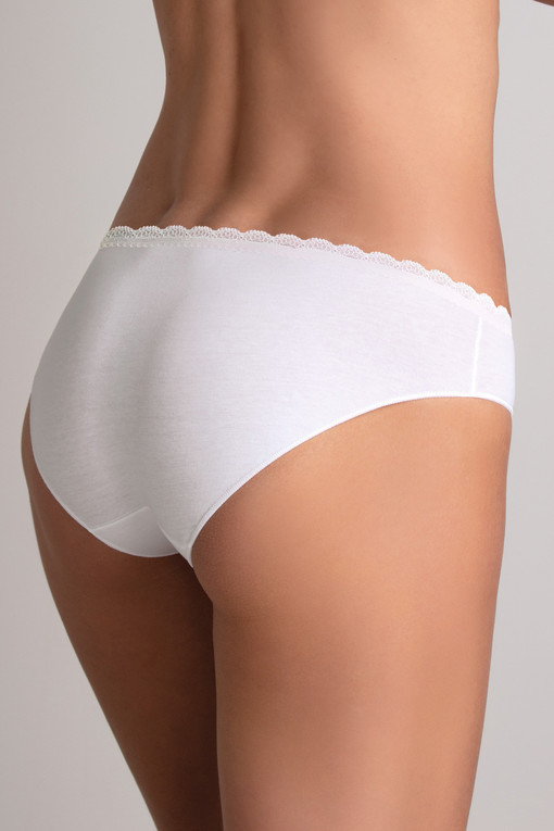 Cotton panties with decorative waistband - 3 pcs