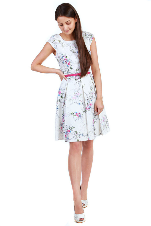 Ladies white dress with flowers