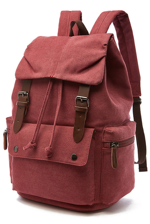 A larger waterproof canvas backpack for your wanderings around the world. with lining two inner, freely accessible pockets