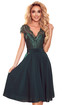 Lace evening dress with short sleeves