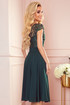 Lace evening dress with short sleeves
