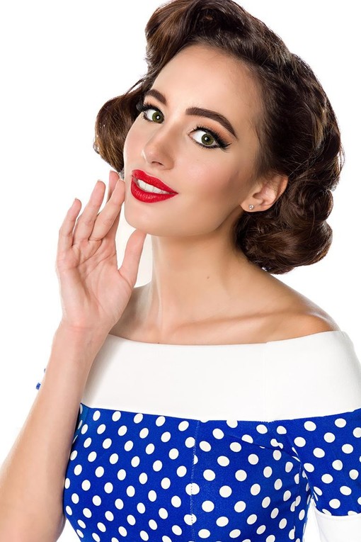 Women's vintage dress with polka dots
