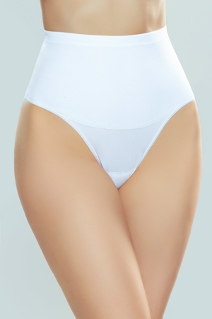 Women's extravagant thong monochrome stretch waistband double part in the abdomen and hips cotton lined gusset back part