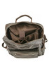 Retro city backpack - waxed canvas and leather