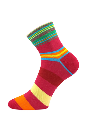 Women's socks from the traditional brand Boma classic weak striped coloured comfortable hem ideal sweat wicking for casual,