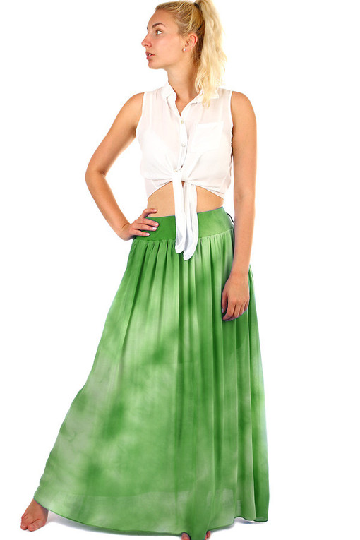 Women's long batik maxi skirt