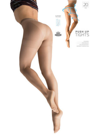 Women's PUSH UP tights 20 DEN from Czech brand Boma shapes the figure in the waist and hip area lifts the buttocks