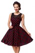 Black and red polka dot dress