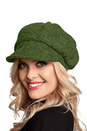 Women's cap in retro look natural 100% wool excellent natural properties material warm timeless cut fashion accessory