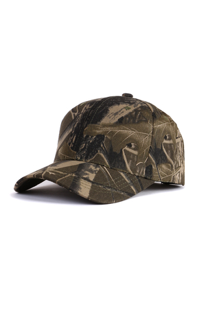Men's cap classic cut with grey camouflage pattern adjustable size with back strap stylish fashion accessory for hunting,