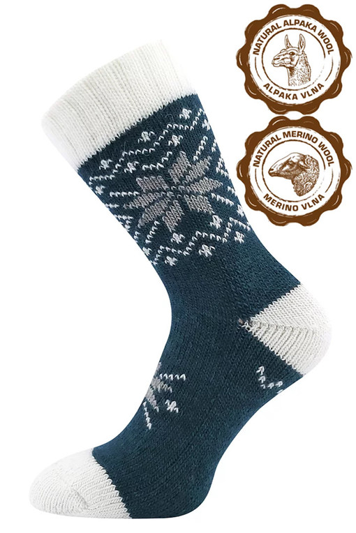 Warm thick merino socks and alpaca wool