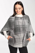 Ladies 3/4 sleeve poncho in wool