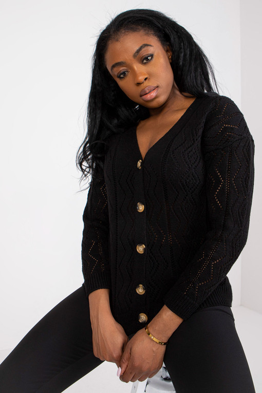 Stretch wool sweater with patterning