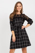 Knitted wool dress with lace