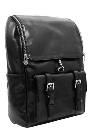 Premium leather backpack Time Resistance brand high quality cowhide leather lasts for decades retro elements with buckles and