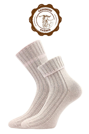 Women's wool socks with cashmere ribbed top comfortable elasticated hem that does not press soft pastel colours wonderfully