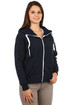 Women's sports zippered sweatshirt with print and hood