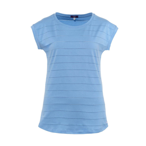 Women's organic cotton t-shirt with a perforated pattern from the German brand LIVING CRAFTS one color design classic