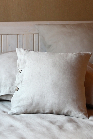 100% hemp pillowcase for small pillow from Lotika, designed and sewn by Lotika;with love and care in the Czech Podkrkonoší