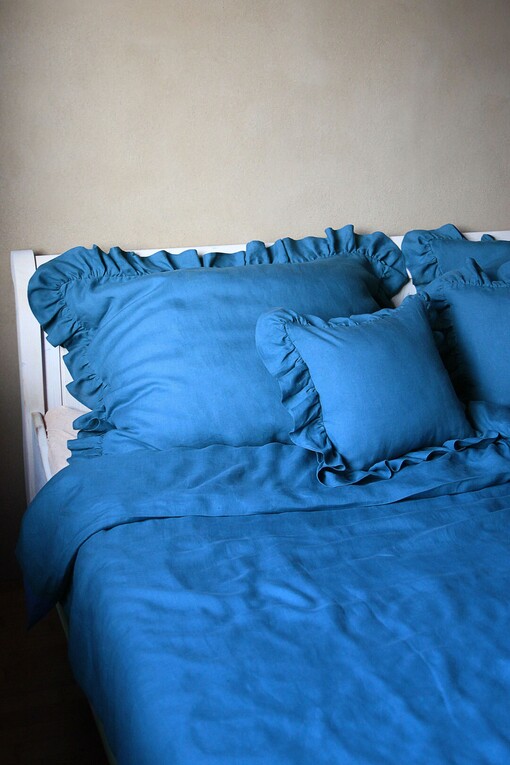 Hemp pillowcase with canary 70x90 cm