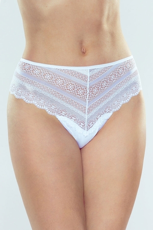 Brazilian panties with lace monochrome cotton double gusset narrow elastic waistband narrow elastic around the legs higher