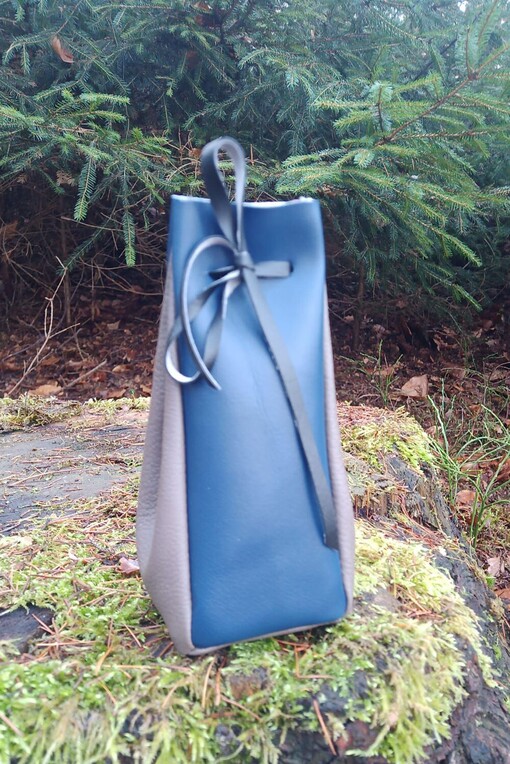 Large eco leather pouch