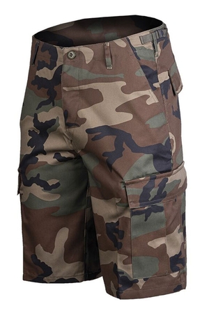 Men's shorts with an army pattern practical, darker design button fastening belt loops side waist adjustment straps two front