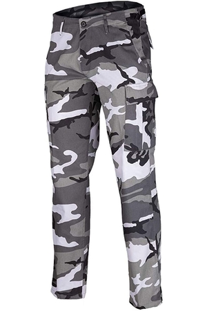 Army men's long trousers with pockets practical camouflage pattern drop-in cut 2 front flap pockets 2 back flap pockets 2