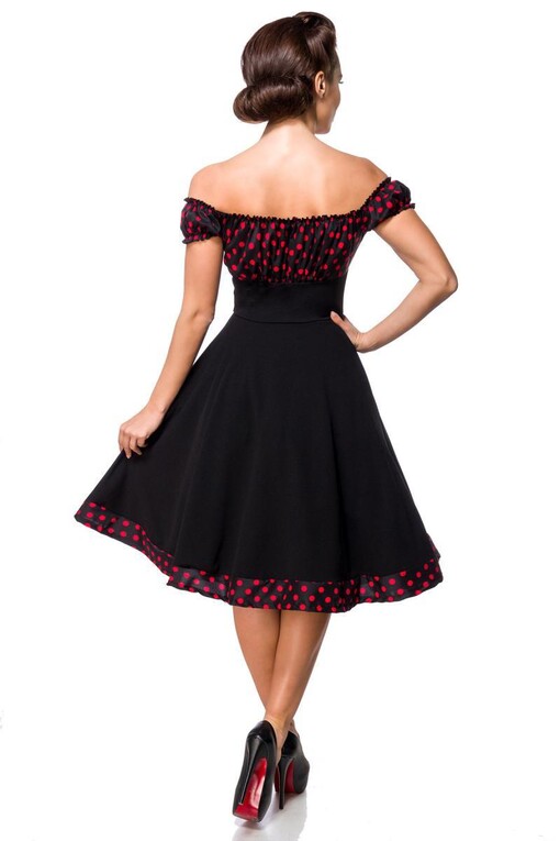 Carmen polka dot dress also for full-figured people